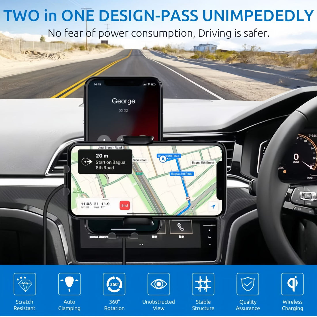 Auto Clamping Wireless Car Charger